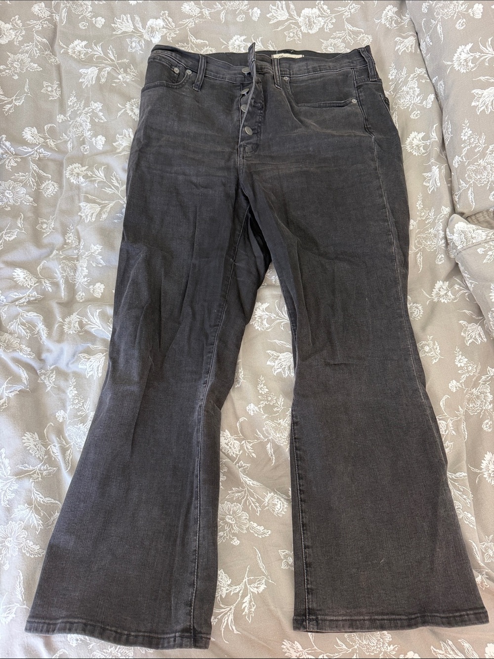 Madewell Black Wash Flare Jeans